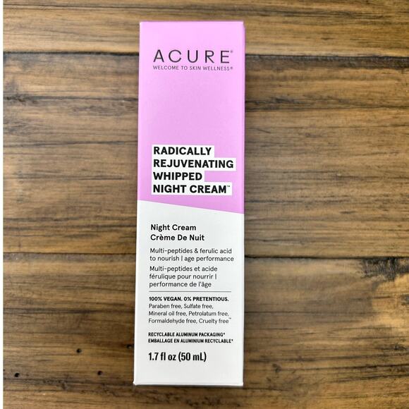 ACURE Radically Rejuvenating Whipped Night Cream - Anti-Aging Support 1.7 Fl Oz - Picture 2 of 6